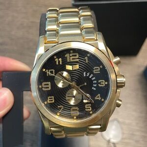 Vestal Stainless Steel Men’s Watch Gold